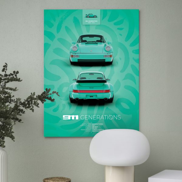 Porsche 911 Turbo Type 964 Poster